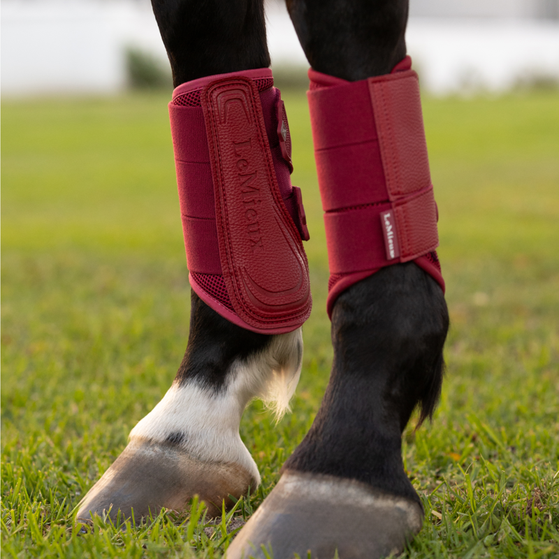 LeMieux Arika Mesh Brushing Boots - Ember-3