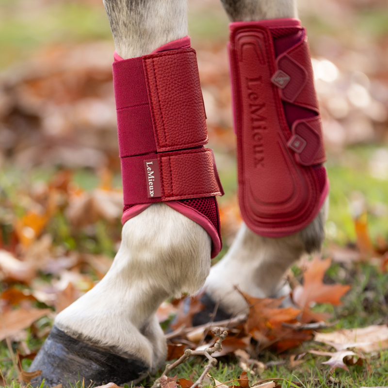 LeMieux Arika Mesh Brushing Boots - Ember-2