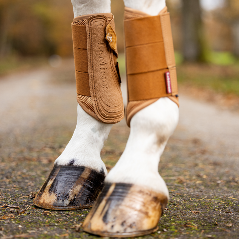 LeMieux Arika Mesh Brushing Boots - Ginger-3