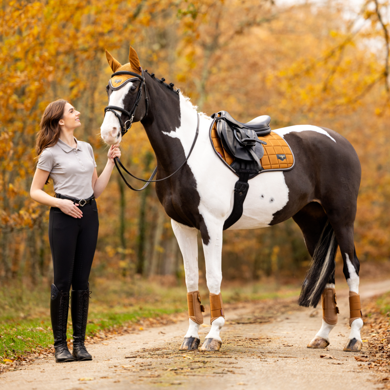 LeMieux Arika Mesh Brushing Boots - Ginger-4