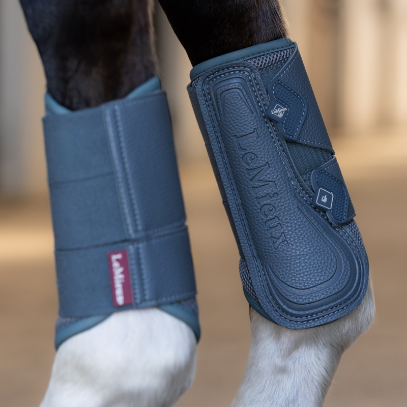 LeMieux Arika Mesh Brushing Boots - Petrol-4