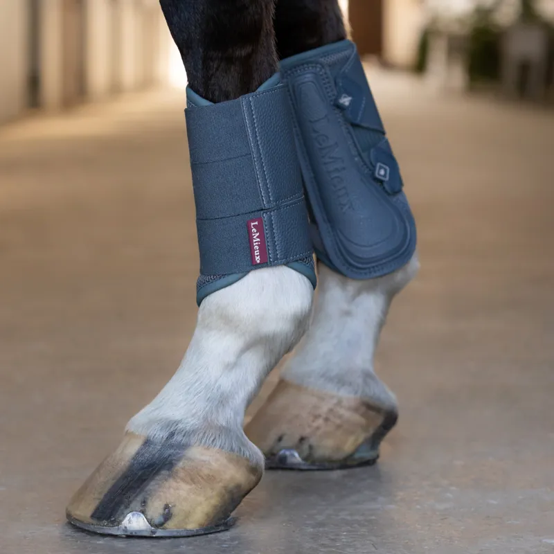 LeMieux Arika Mesh Brushing Boots - Petrol-3