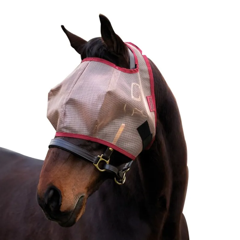 Amigo Mio Fly Mask without Ears - Bronze/Red