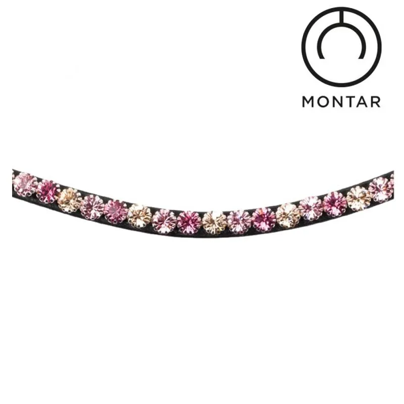 Product Montar Curved Mighty Mix Browband - Brown/Rose-1