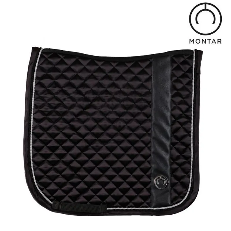 Montar Modena Dressage Satin Saddlepad - Black-1