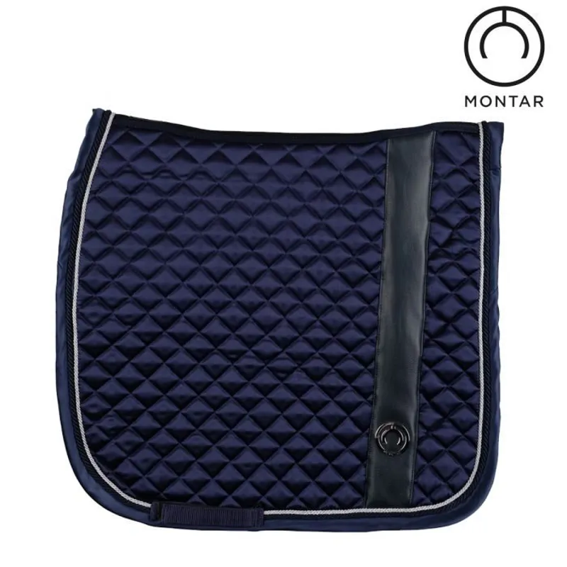 Montar Modena Dressage Satin Saddlepad - Navy-1