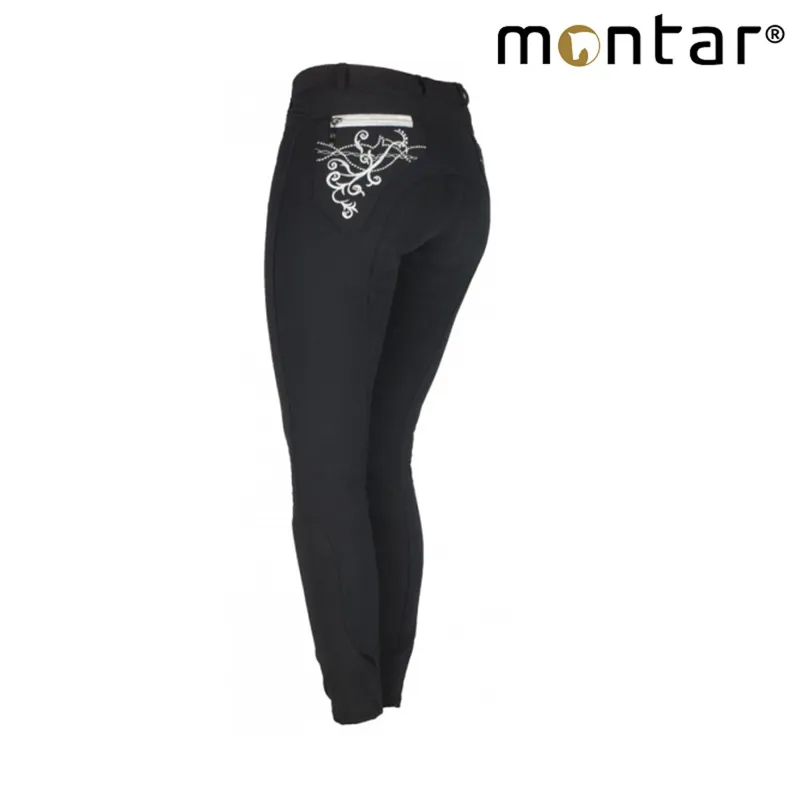 Montar Bamboo Childrens Full Seat Breeches - Black