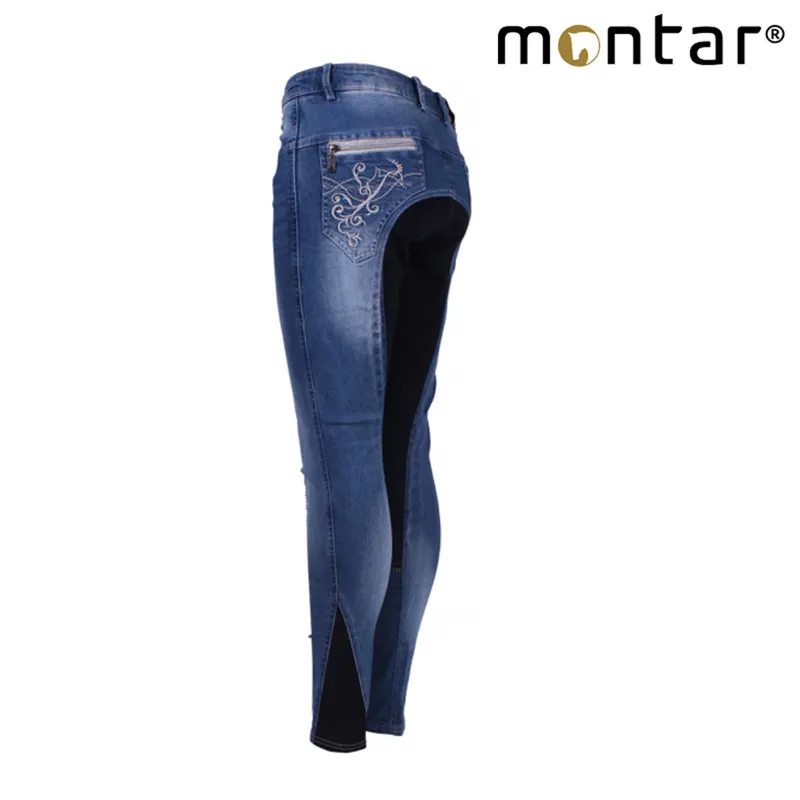 Montar Mary Childrens Full Seat Breeches - Denim