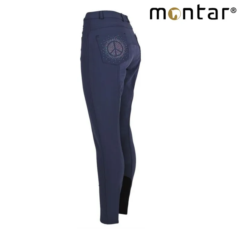 Montar Kids Peace Sign Full Seat Breeches - Blue
