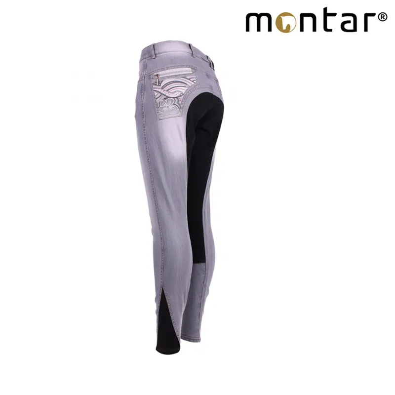 Montar Renee Childrens Full Seat Breeches -  Grey