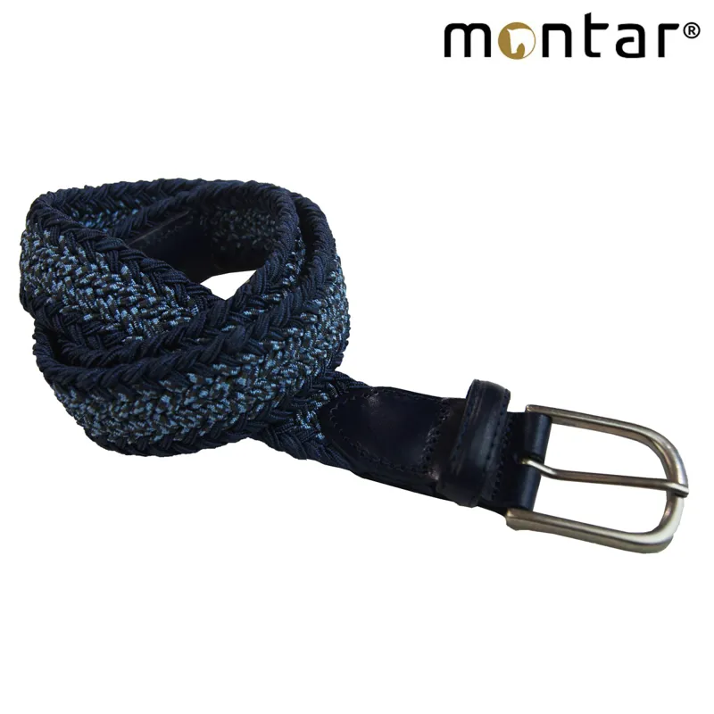 Montar Braided Stretch Belt - Navy