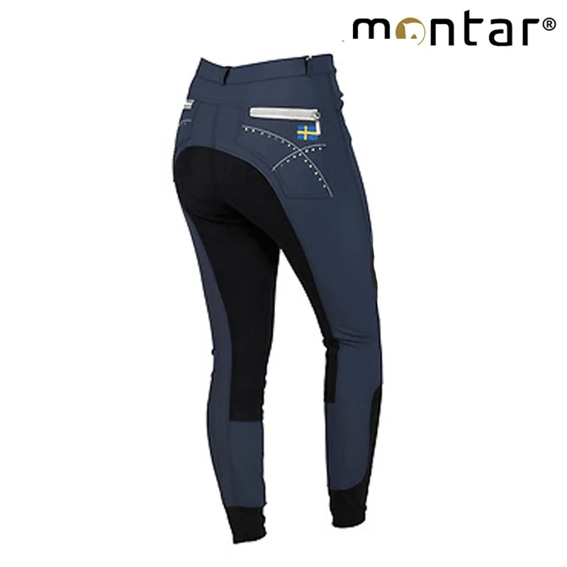 Montar Childrens Sweden Flag Breeches Full Seat - Blue
