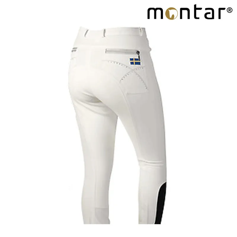 Montar Childrens Sweden Flag Breeches with Full Seat - White