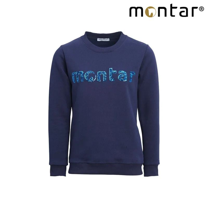 Montar Tania Sequin Logo Sweatshirt - Navy