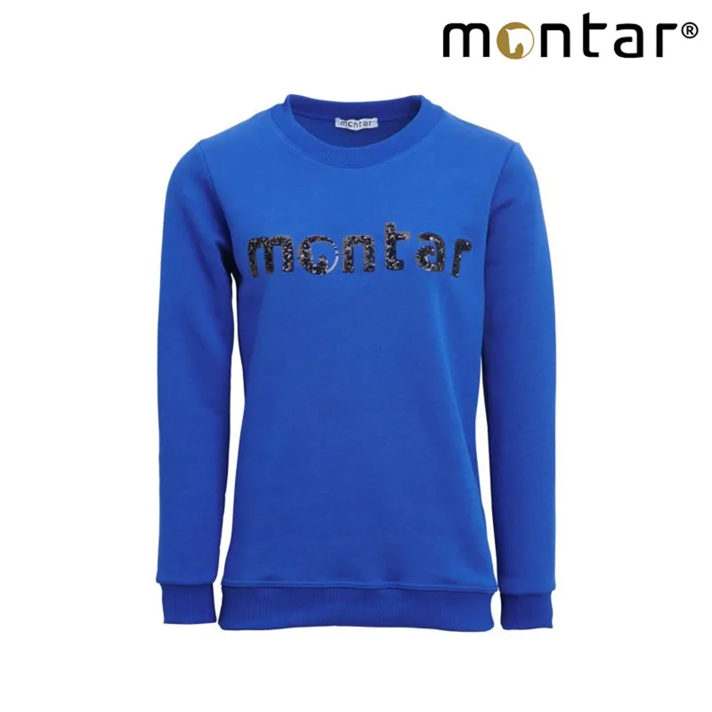 Montar Tania Sequin Logo Sweatshirt - Royal Blue