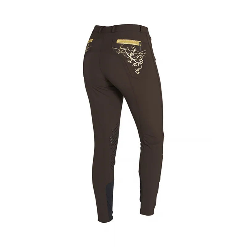 Montar Bamboo Ladies Silicone Knee Patch Breeches - Brown