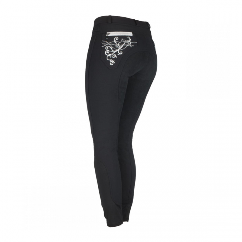 Montar Bamboo Ladies Full Seat Breeches - Black-1