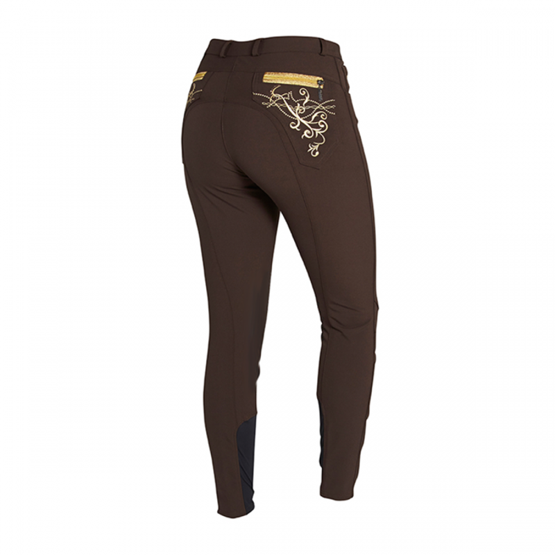 Montar Bamboo Childrens Full Seat Breeches - Brown-1