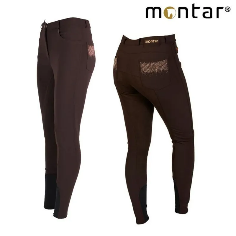 Montar Studs Kids Full Seat Breeches - Brown