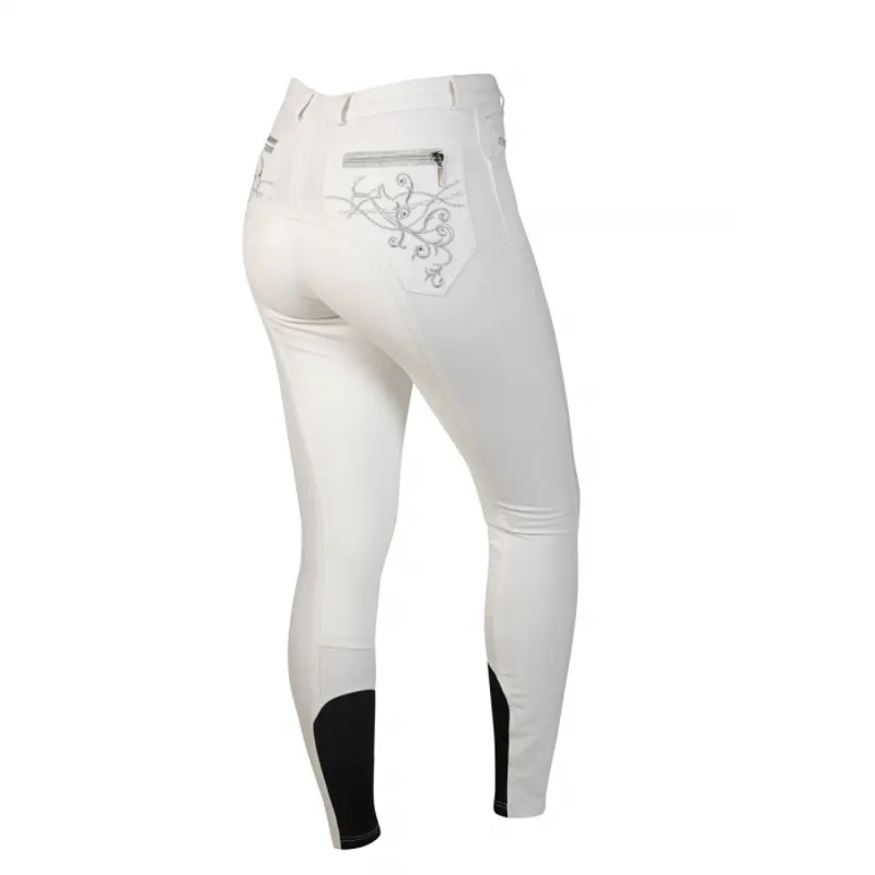 Montar Bamboo Ladies Full Seat Breeches - White