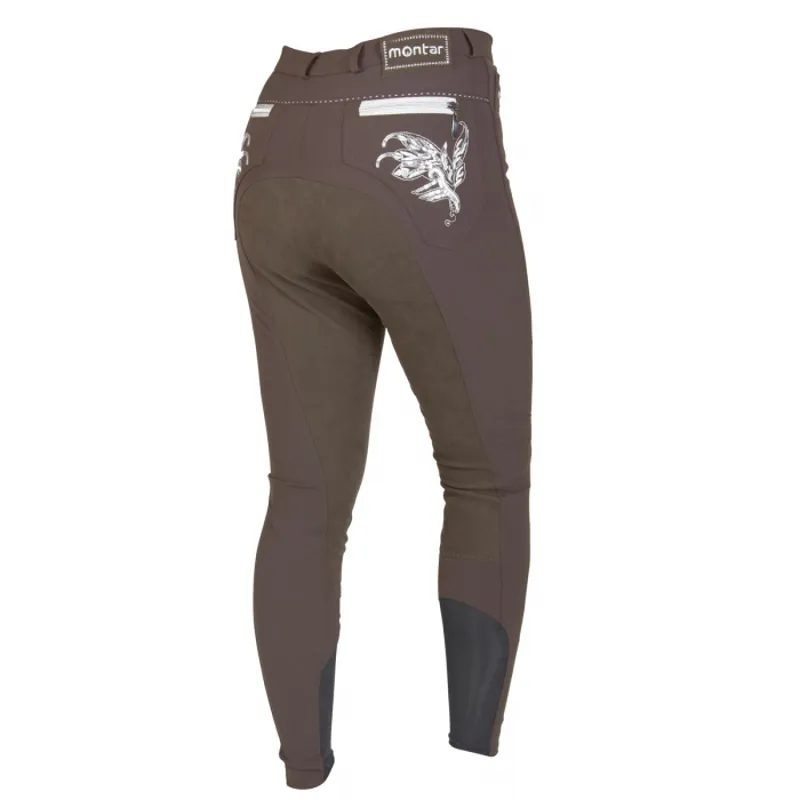 Montar Bamboo Ladies Full Seat Breeches - Brown
