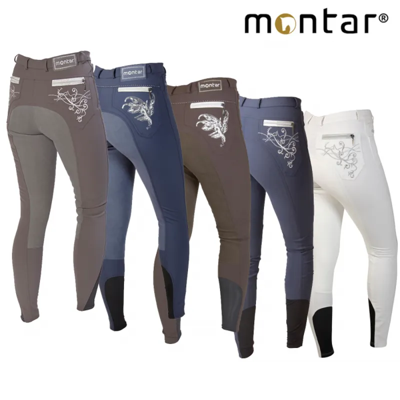 Montar Bamboo Childrens Full Seat Breeches - Grey