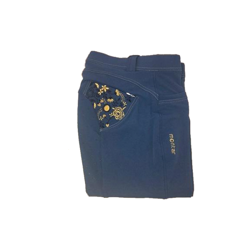 Montar Alina Ladies Full Seat Breeches - Mid Blue-1