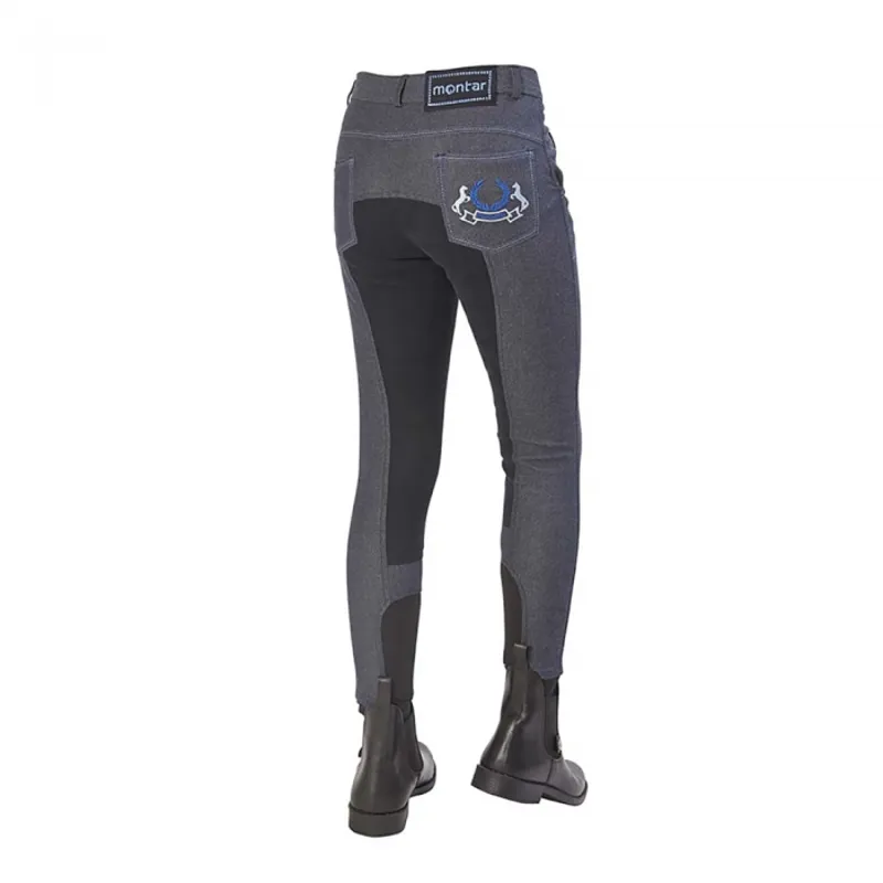 Montar Childrens Full Seat Breeches - Denim