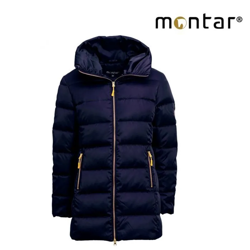 Montar Daisy Long Down Ladies Jacket - Navy-1