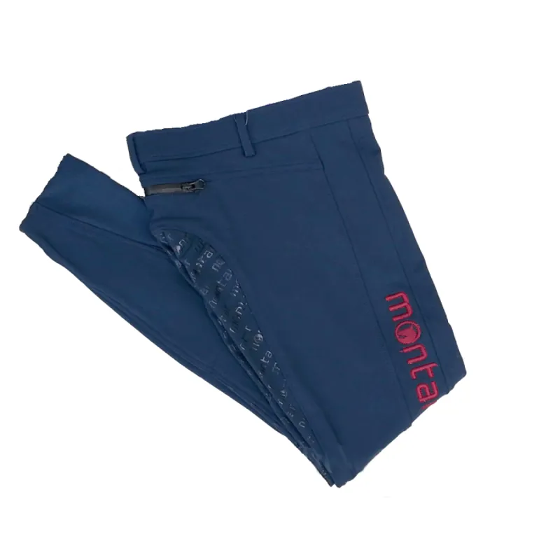 Montar Ellen Ladies Full Silicone Seat Breeches - Blueberry