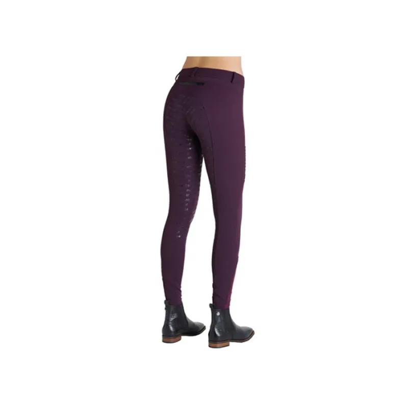 Montar Ellen Ladies Full Silicone Seat Breeches - Plum