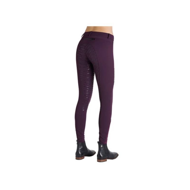 Montar Ellen Ladies Full Silicone Seat Breeches - Plum-1