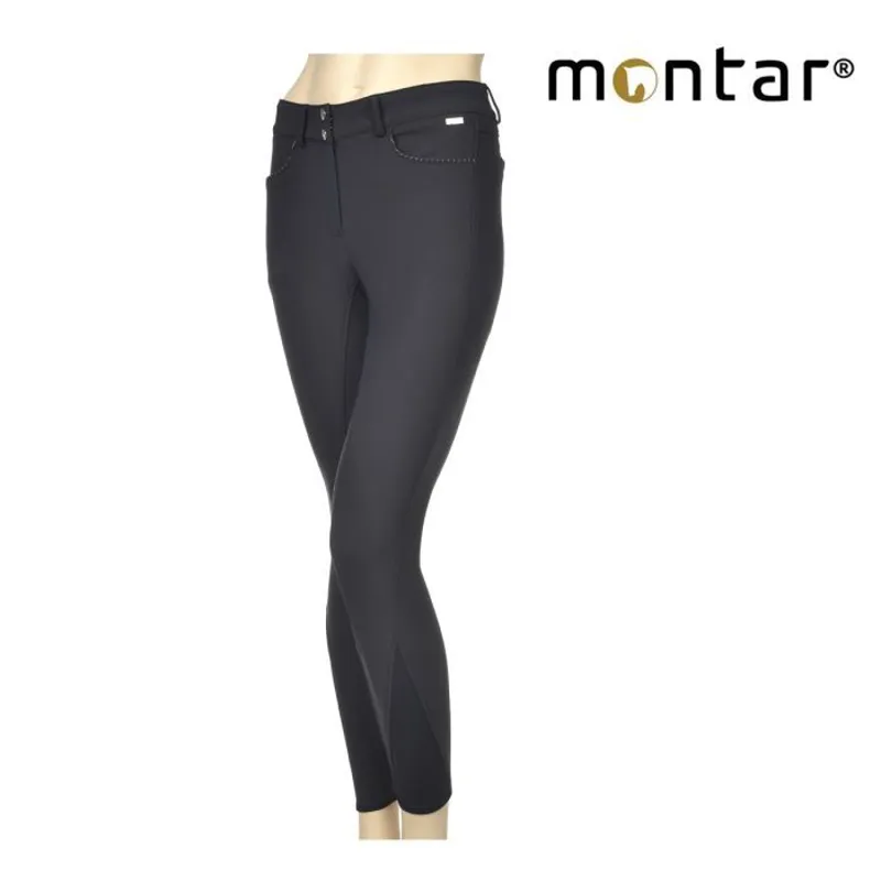 Montar Fay Full Grip Breeches With Chain - Black-1