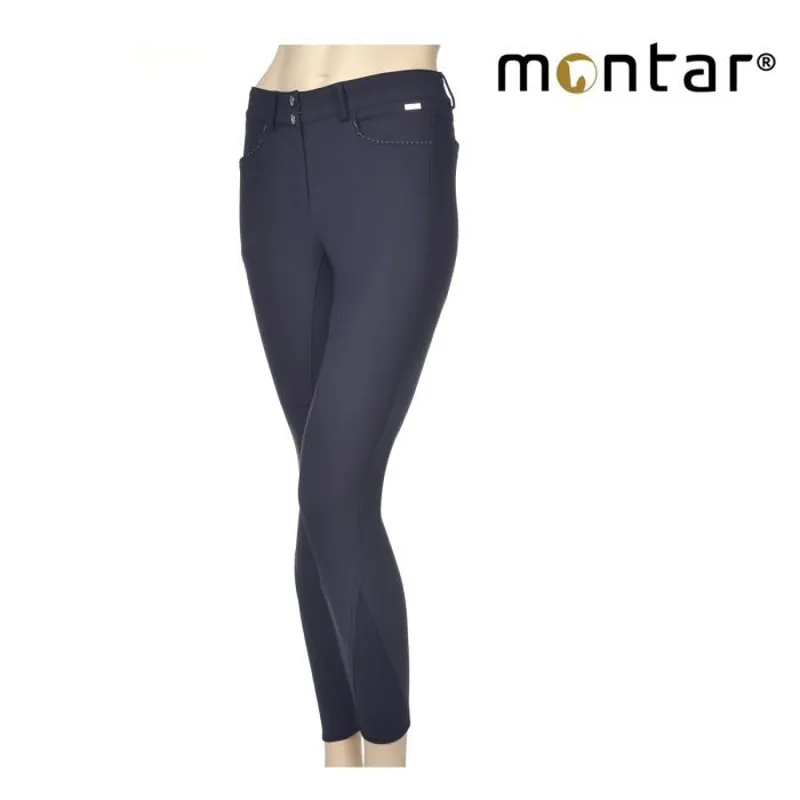 Montar Fay Full Grip Breeches With Chain - Blueberry