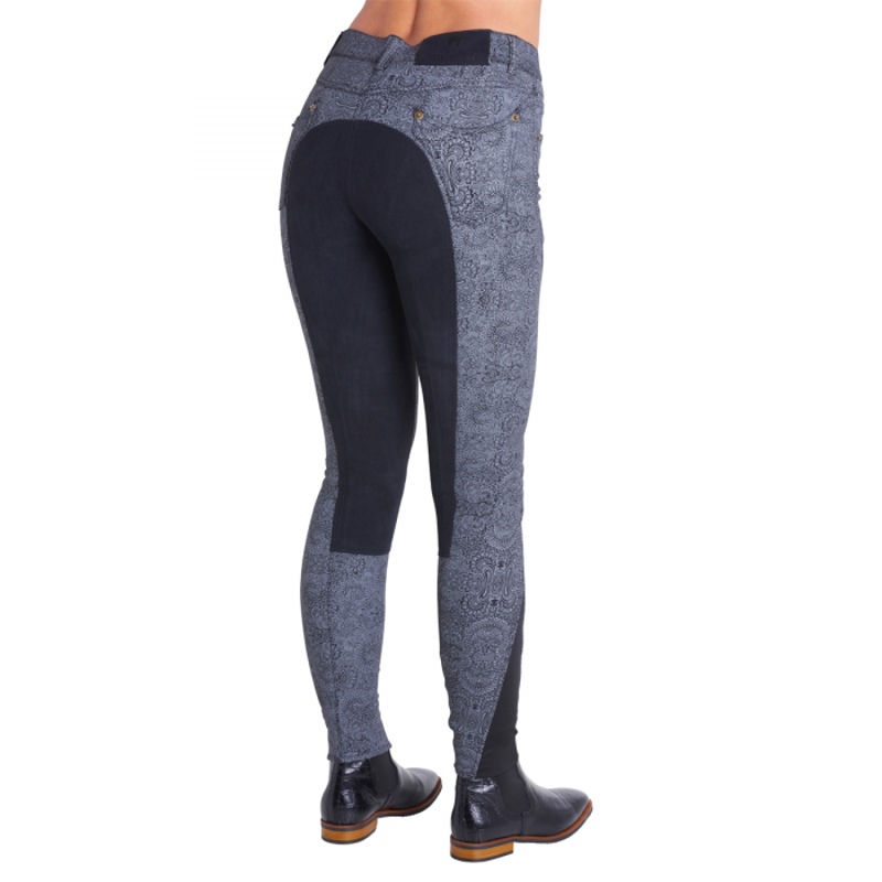 Montar Hattie Yati Ladies Full Seat Breeches - Grey-1