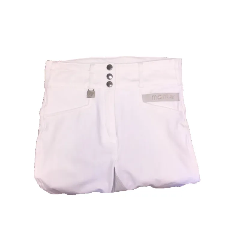 Montar High Waisted Ladies Full Seat Breeches - White