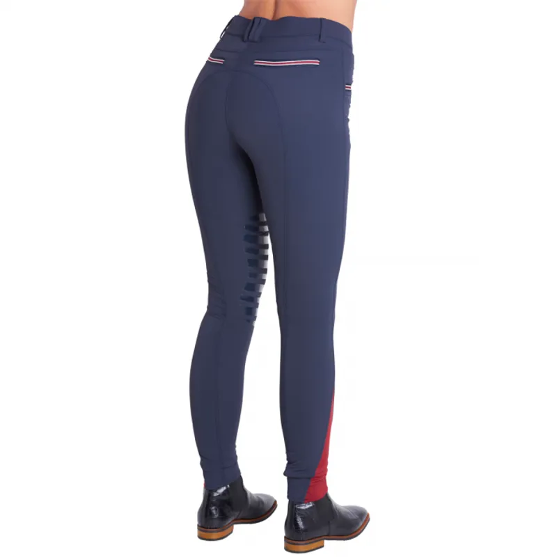 Montar Ida Yati Ladies Silicone Knee Patch Breeches - Blue