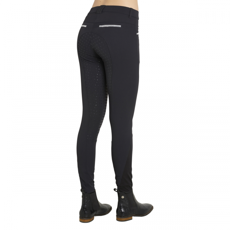 Montar Kate Ladies Full Silicone Seat Breeches - Black-1