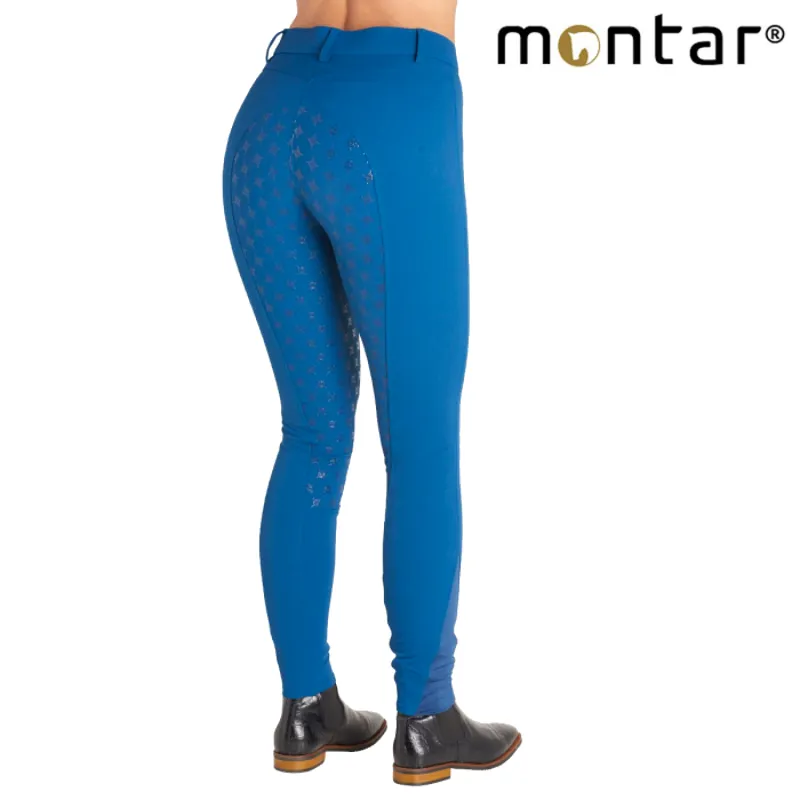 Montar Leah Childrens Full Seat Silicone Breeches - Petrol