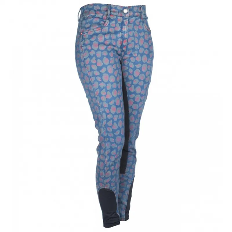 Montar Lis Denim Leopard Ladies Full Seat Breeches