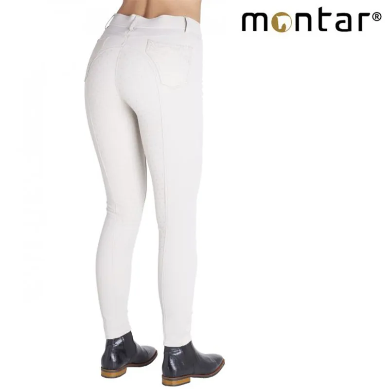 Montar Nora Silver Leaf Ladies Breeches - Beige