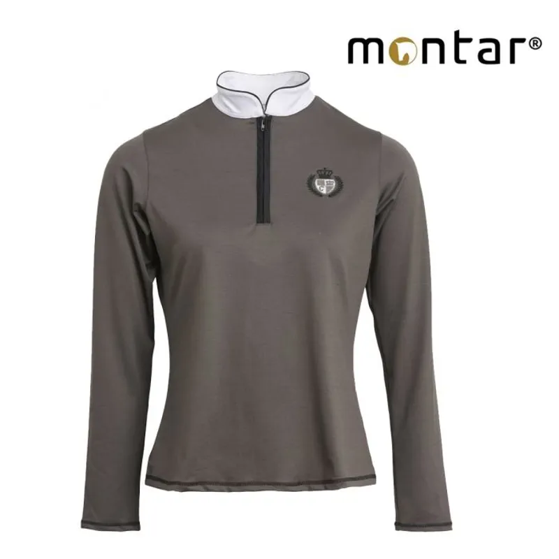 Montar Vivian Longsleeve Shirt With Pipe - Grey