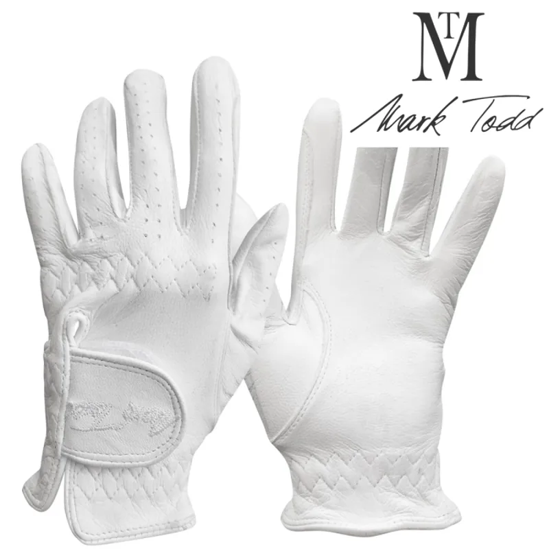 Mark Todd Leather Riding/Show Gloves - White