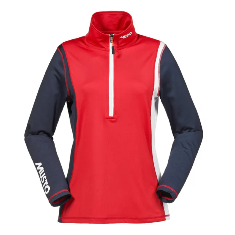 Musto Ladies X Country Top - Red/True Navy/White