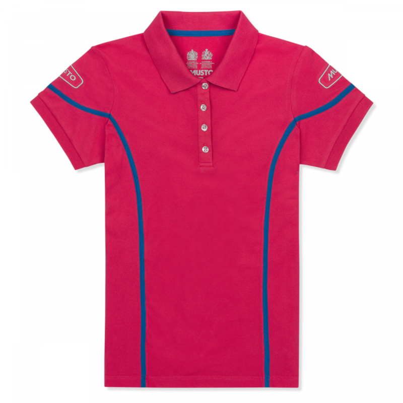 Musto Ladies Team Polo Shirt - Bright Rose-1