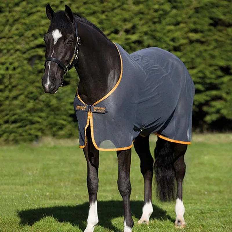 Horseware Amigo Net Cooler - Excalibur/Orange