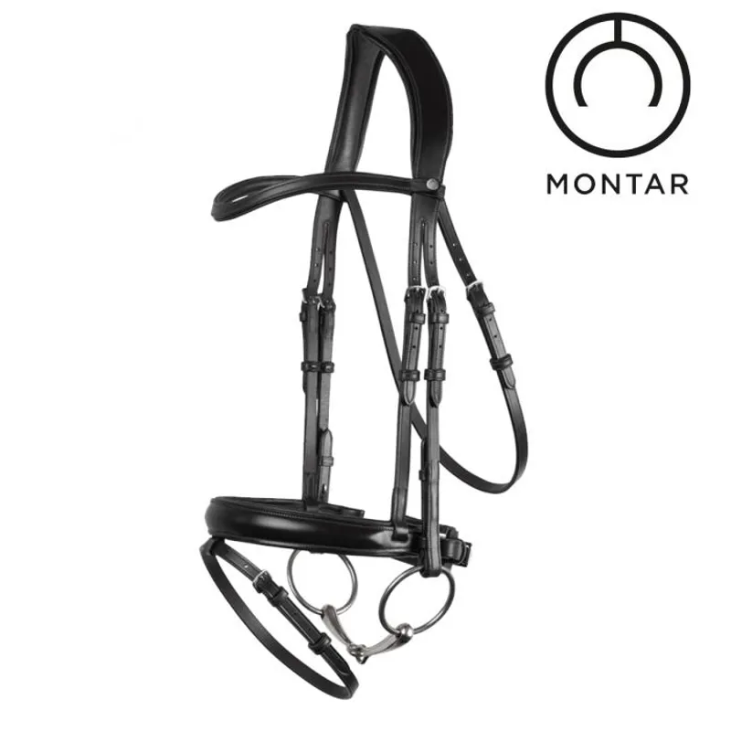 Montar Normandie Dressage Eco Leather Bridle - Black