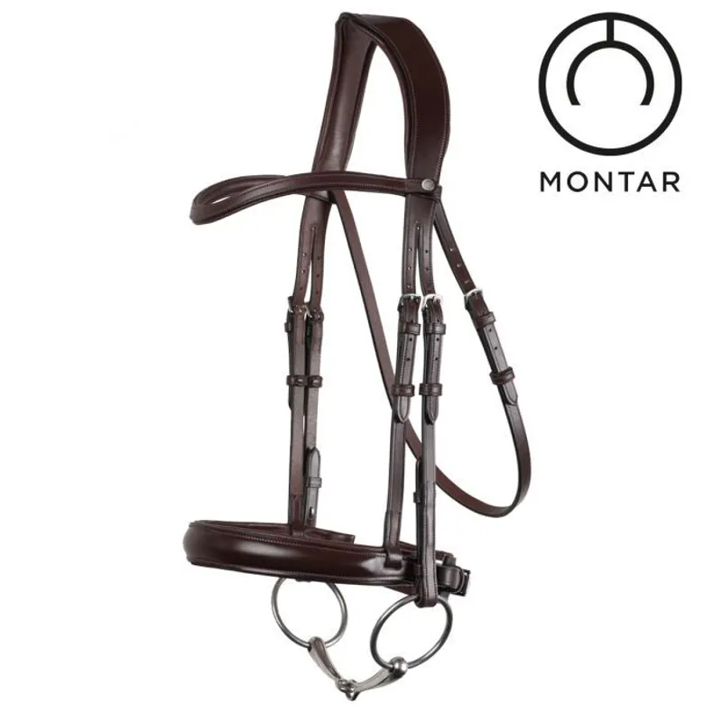 Montar Normandie Dressage Eco Leather Bridle - Brown