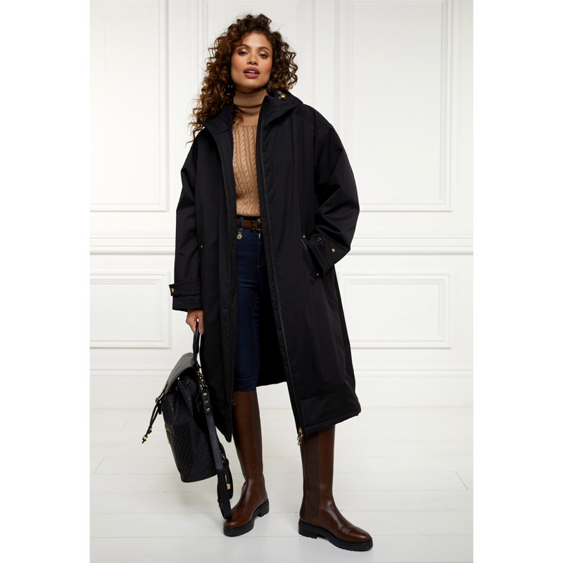 Holland Cooper One-Size Waterproof Coat - Black-2