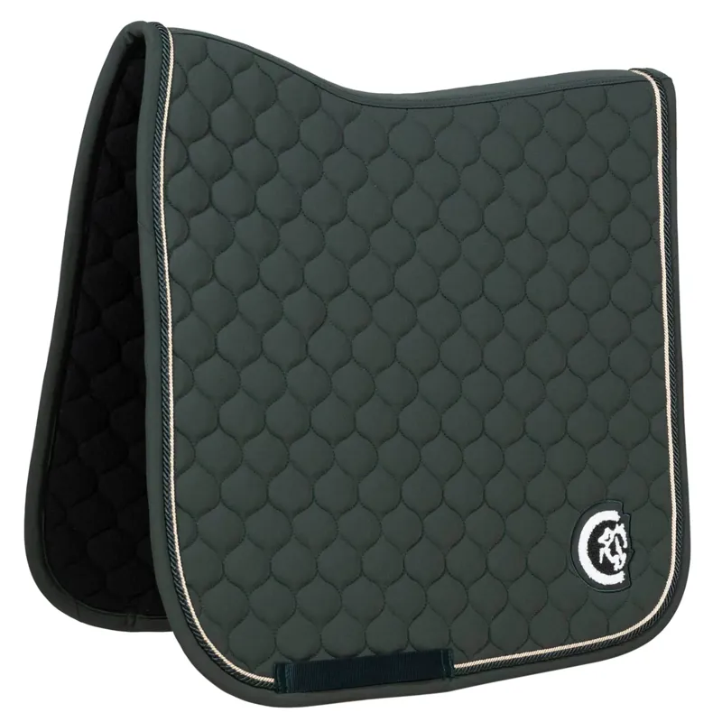 Kentucky Onion Quilt 3D Logo Dressage Saddlepad Full - Pine Green-3